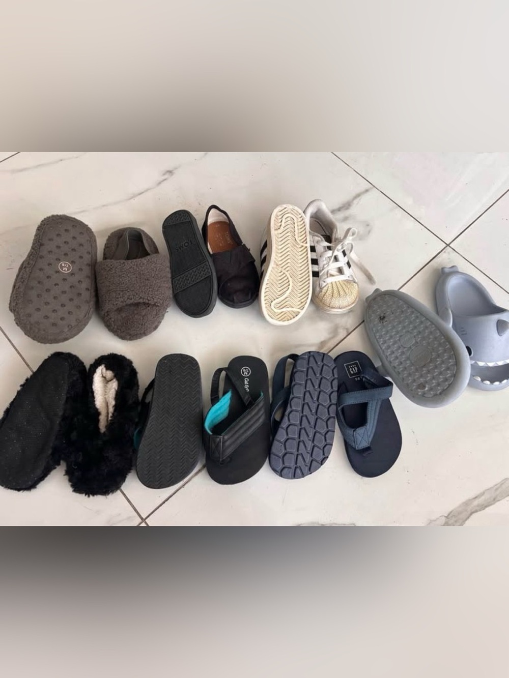 Bundle Kids Gray Casual Sandals and Slippers Pack